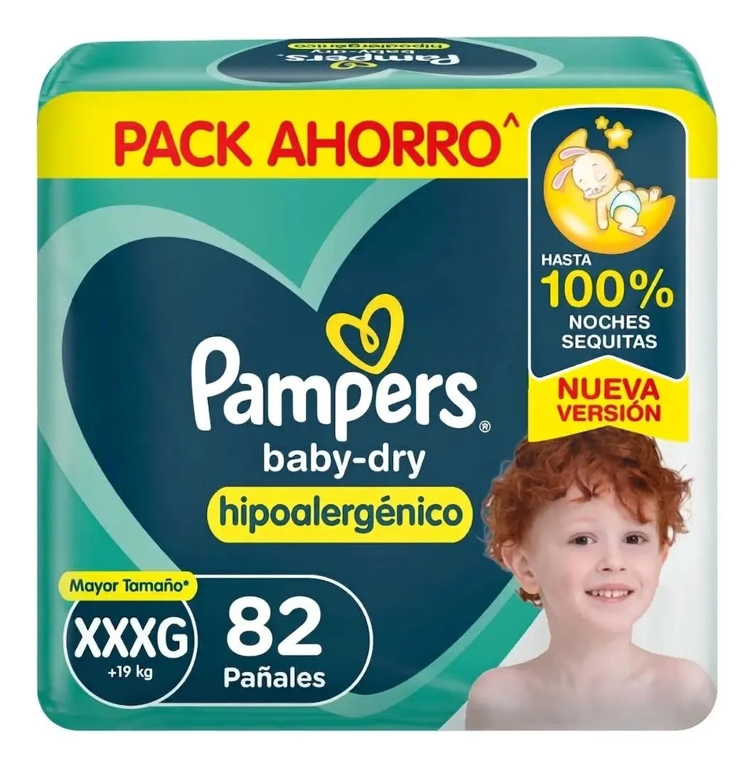 Pampers Baby Dry Pack Mensual XXXG x 82u